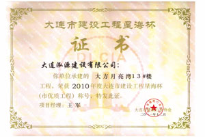 工程获奖证书